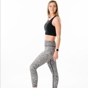 Zyia Black Mosaic Soft n Snug Mid-Rise 7/8 24"